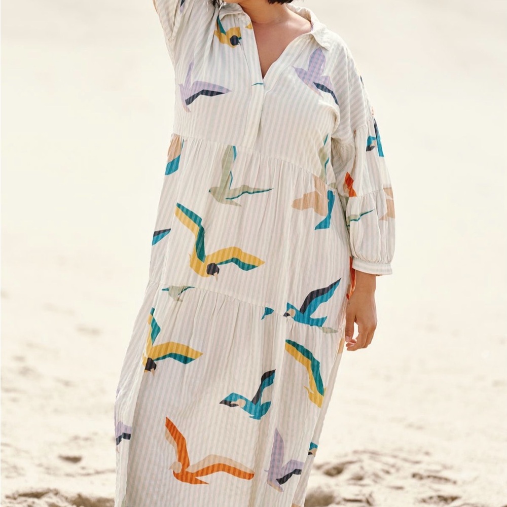LIKE NEW Celandine for Anthropologie tiered shirt dress